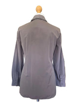 Gucci Grey Button down Shirt w/Detachable Rhinestone Collar