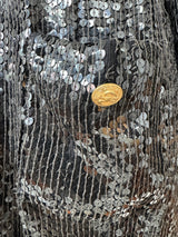 Jeanette for St. Martin Black Sequin Mini Dress