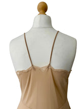 Vintage Blush Slip with Lace Appliqué Accents