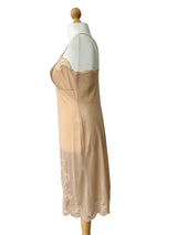 Vintage Blush Slip with Lace Appliqué Accents