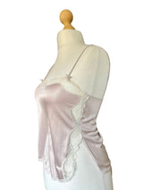 Vintage Pale Grey Lace Trimmed Camisole