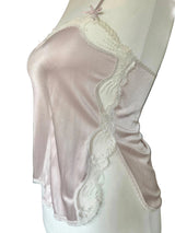 Vintage Pale Grey Lace Trimmed Camisole