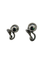 Vintage Monet Silver-tone Ball Earrings