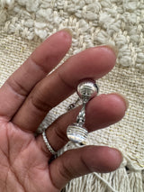 Vintage Monet Silver-tone Ball Earrings