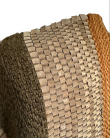 Vintage Woven Wool and Suede Poncho