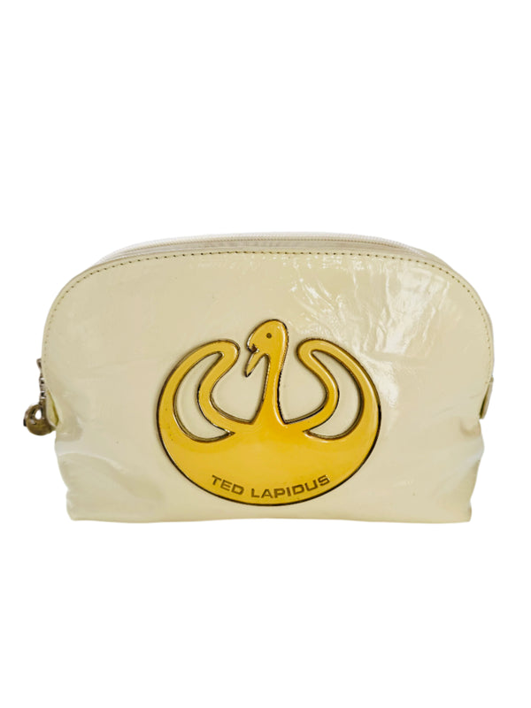 Ted Lapidus Ivory Patent Leather Bag