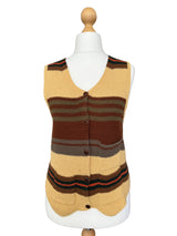 Vintage Ralph Lauren Striped Cotton Hand Knit Vest