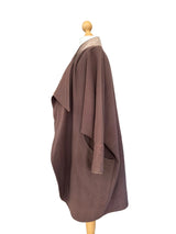 Vintage Taupe Felted Wool Cocoon Coat