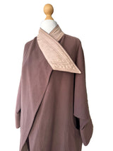 Vintage Taupe Felted Wool Cocoon Coat