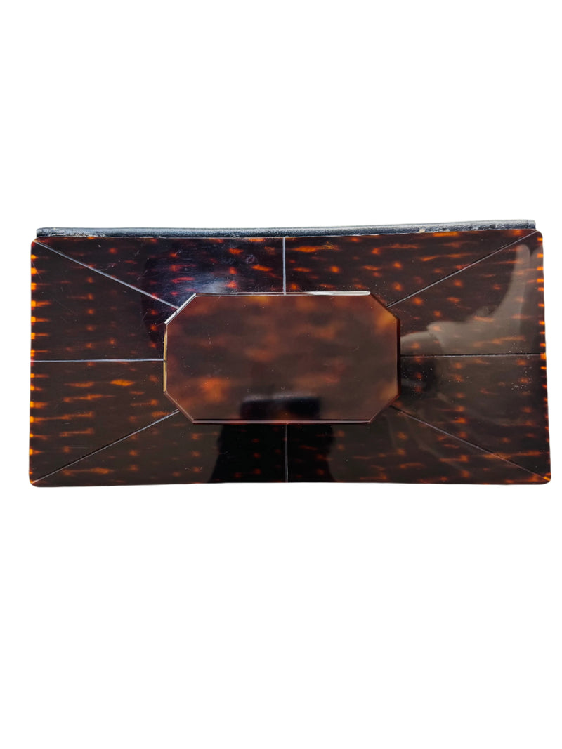 Vintage José Cotel Faux Tortoise Shell Clutch Bag