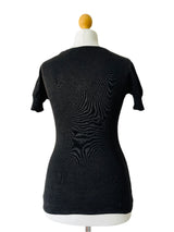 Vintage Claude Montana Black Cut Out Knot Front Top