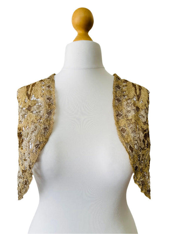 1920's Gold Soutache Lace Vest
