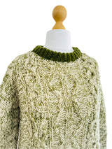 Vintage Handknit Ivory Melange Pullover Sweater