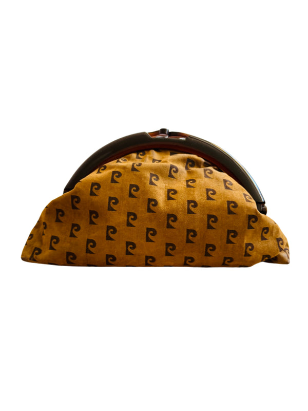 1980's Pierre Cardin Ultrasuede Logo Clutch Bag