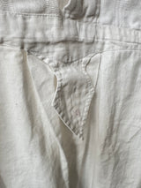 1920's Antique French Cotton Tuxedo Smock Shirt