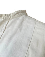 1920's Antique French Cotton Tuxedo Smock Shirt