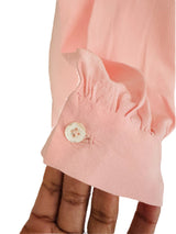 1940's Pink Bias Cut Silk Dress w/Beige Lace Insets
