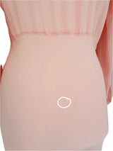 1940's Pink Bias Cut Silk Dress w/Beige Lace Insets
