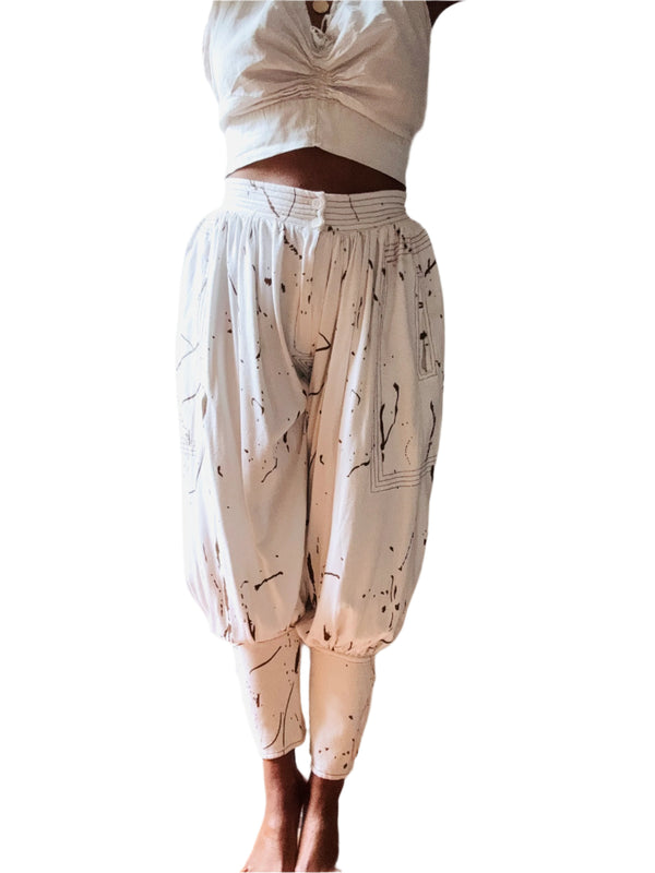 90's Balloon Pants w/Splatter Paint Print