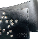 Vintage Ungaro Black Leather Star Studded Belt