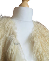 Vintage Ivory Mongolian Lamb Vest