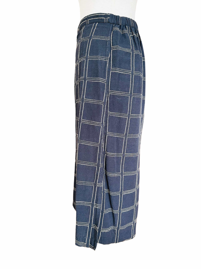 Ace & Jig Black and Beige Windowpane Check Skirt