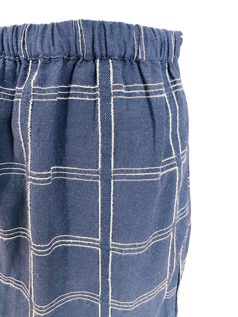 Ace & Jig Black and Beige Windowpane Check Skirt