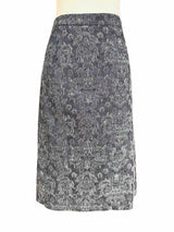 Rachel Comey Textured Denim Pencil skirt