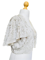 1930's White Sequin Cropped Bolero