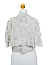 1930's White Sequin Cropped Bolero
