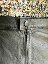 Y2K Wilsons Leather Black Mini Skirt