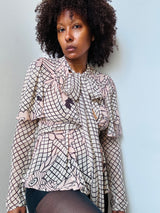 Celia Birtwell Printed Floral Silk Chiffon Blouse