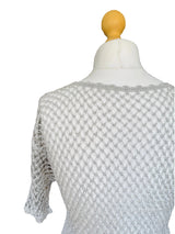 Grey Crochet Knit Top
