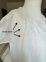 Antique Edwardian White Cotton Night Gown