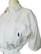 Upcycled Ralph Lauren White Cropped Top
