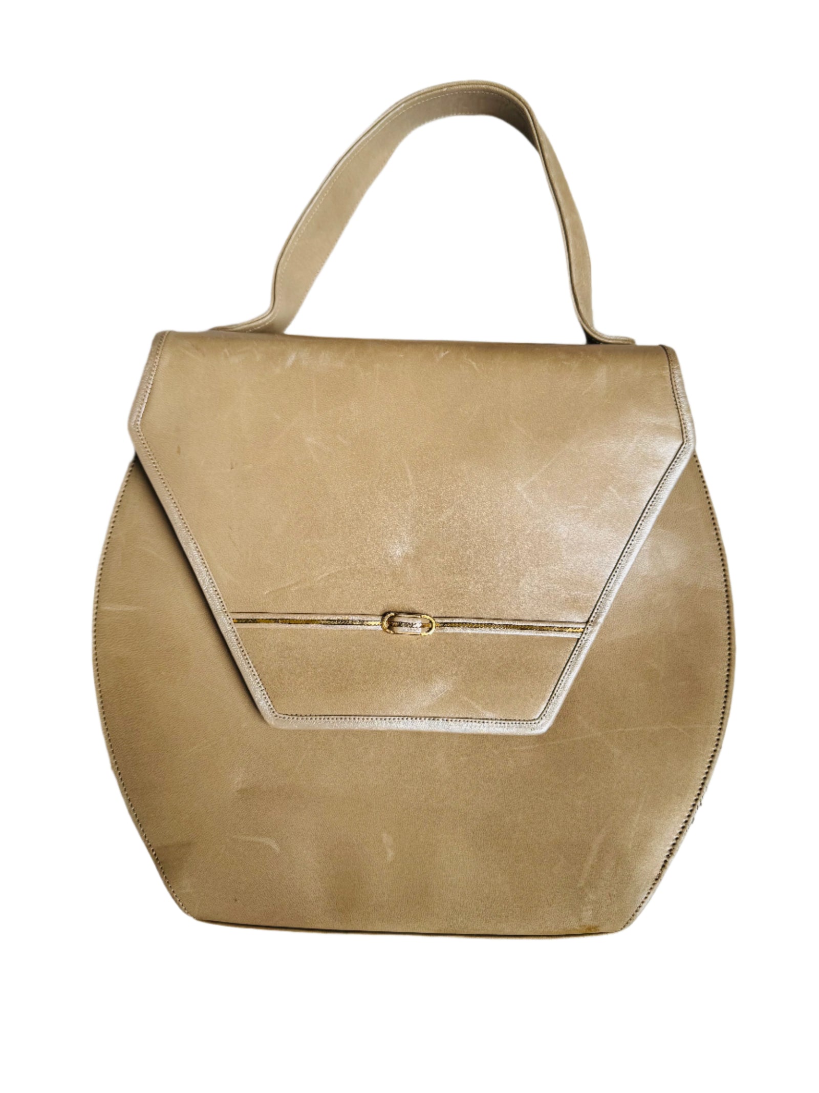 Pre-Owned Bally Taupe Leather Top Handle Bag – Neutral Ground
