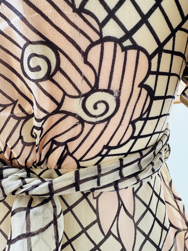 Celia Birtwell Printed Floral Silk Chiffon Blouse