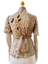 Celia Birtwell Printed Floral Silk Chiffon Blouse