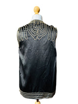 1920's/30's Black Silk Vest w/Ivory Trim