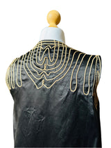 1920's/30's Black Silk Vest w/Ivory Trim