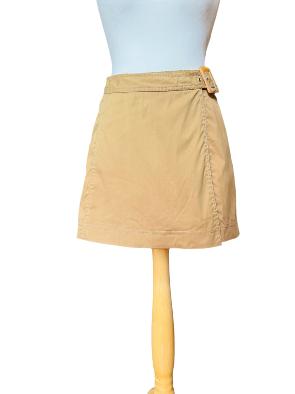 Pre-owned Y2K Prada Beige Wrap Mini Skirt