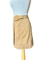 Pre-owned Y2K Prada Beige Wrap Mini Skirt