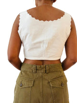 Antique Edwardian Cotton Cropped Top