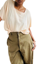 Blush Silk Eyelet Embroidered Blouse