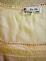 Blush Silk Eyelet Embroidered Blouse