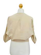 Vintage Renoma Paris Beige Cotton Jacket w/Tulip Sleeve