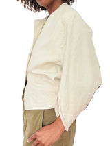 Vintage Renoma Paris Beige Cotton Jacket w/Tulip Sleeve