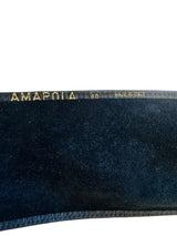 Black Wide Leather Belt w/Gold Buckle
