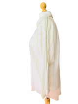 Vintage White Linen Floral Embroidered Blouse