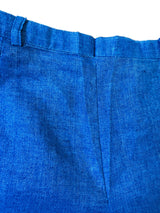 Vintage Escada Indigo Blue Linen Shorts